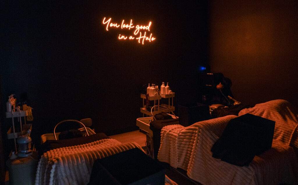 the interior view of the modern halo spa