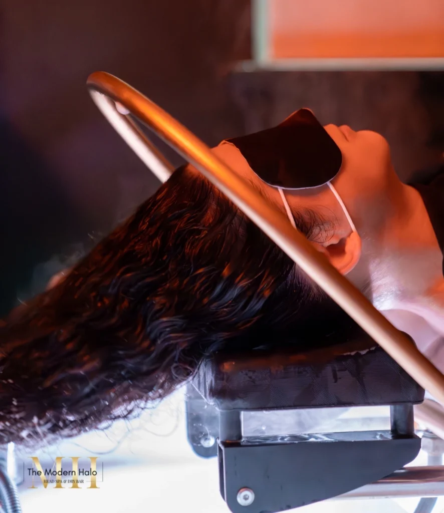a head spa service at the modern halo